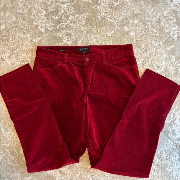 Talbots Denim - Talbots Signature Deep Red Velvet Jeans~10